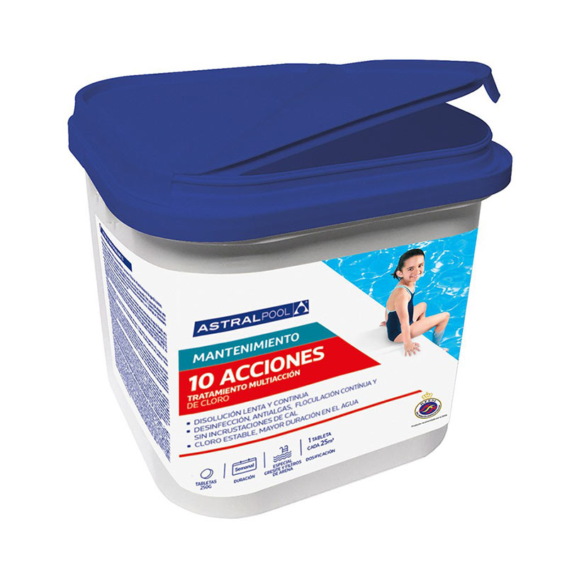 Multi-ação 10 Astralpool pastilhas 250gr em 20kg