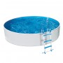 Piscina Azul Branco 360 x 90 cm com filtro e escada