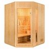 Frontal Sauna de Vapor Zen Angular para 3 Pessoas