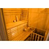 Interior Sauna de Vapor Zen Angular para 3 Pessoas