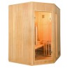 Lateral Sauna de Vapor Zen Angular para 3 Pessoas