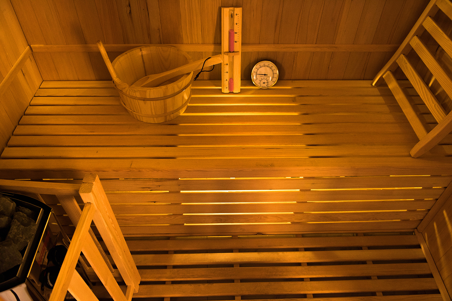 Interior de la sauna Zen