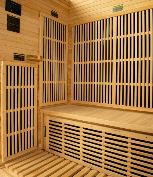 Interior da Sauna infravermelhos Zora 2 Pessoas