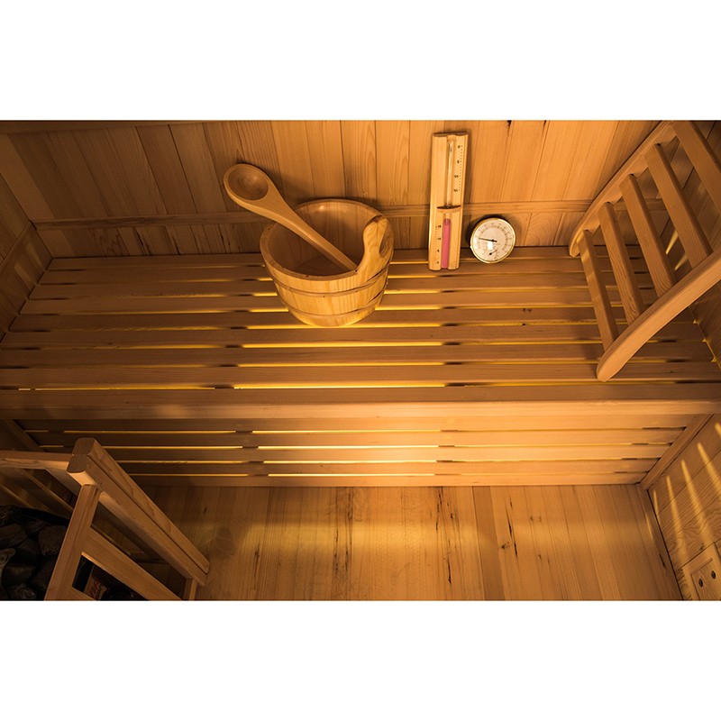 Interior de la sauna Sense de vapor