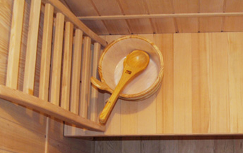 Interior da sauna Sense