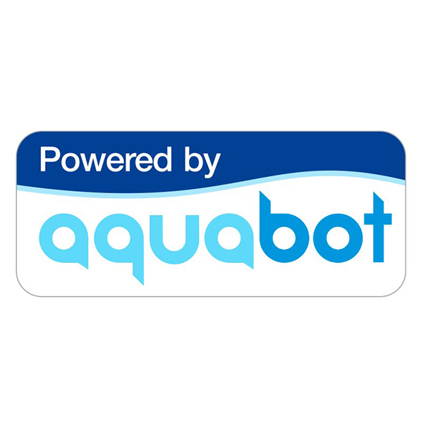 Tecnologia exclusiva de limpa-fundos Aquabot